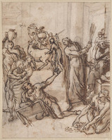 K IX 026
<br/>
Verdrijving van de wisselaars uit de Tempel
<br/>
<em>Muziano, Girolamo (1532-1592)</em>